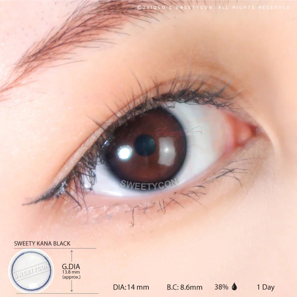 1 Day Sweety Kana Black (2 lenses or 10 lenses/pack)-Colored Contacts-UNIQSO UK
