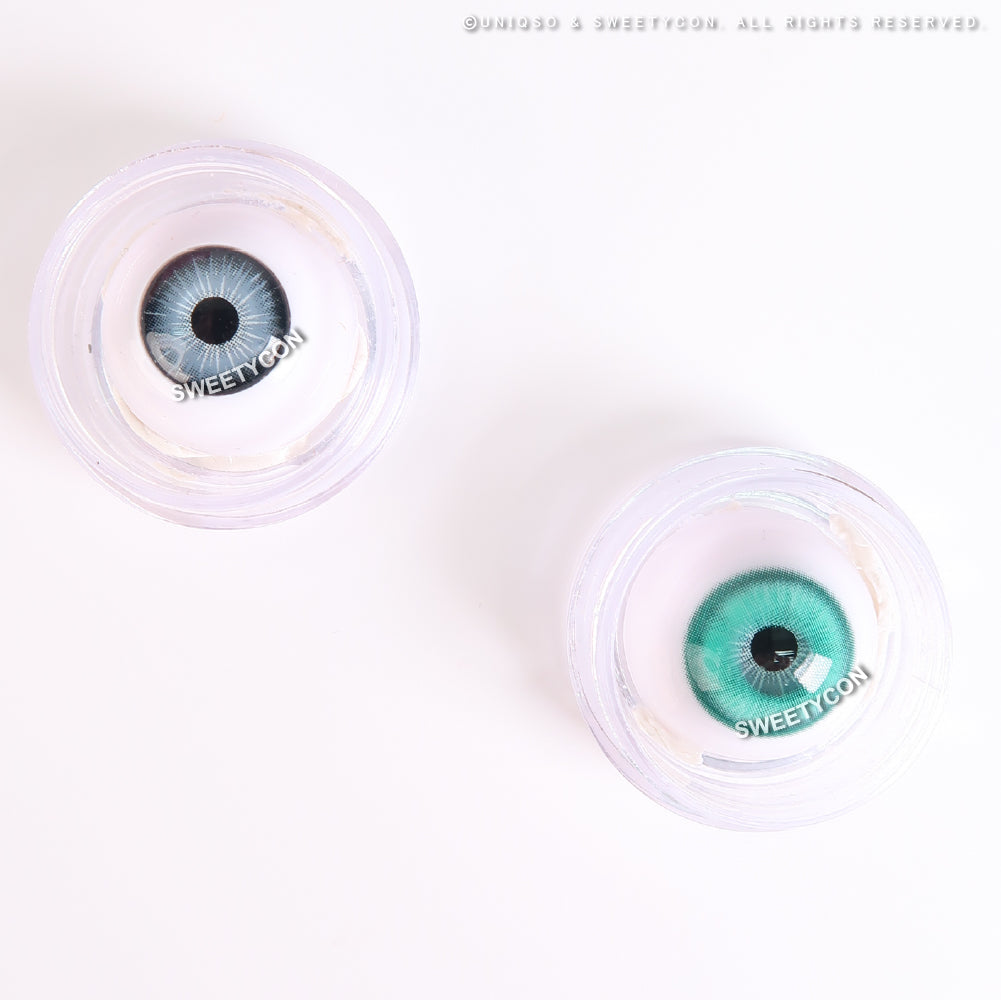 1 Day Sweety Star Tears Cyan Green (2 or 10 lenses/pack)-Colored Contacts-UNIQSO UK