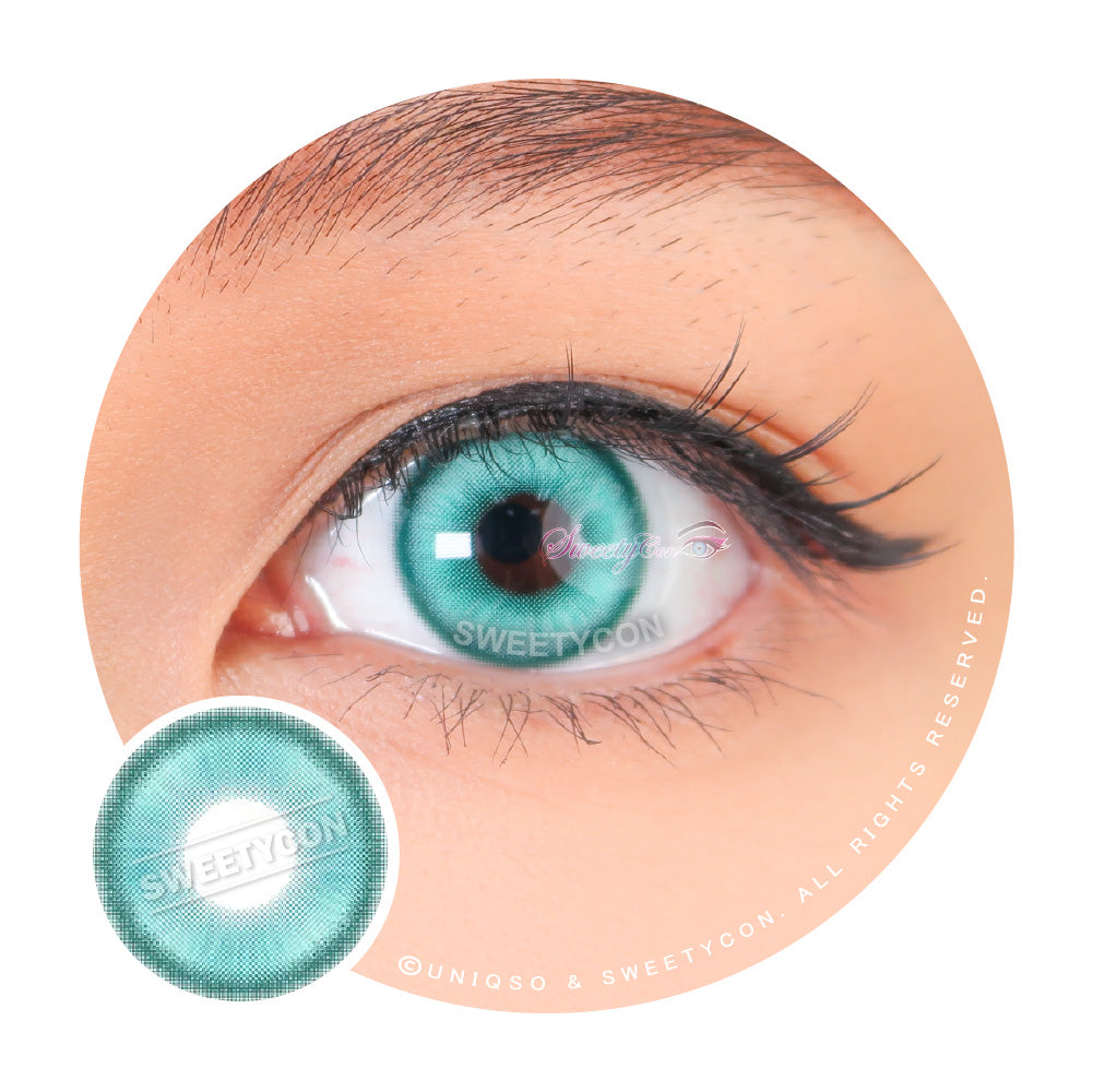 1 Day Sweety Star Tears Cyan Green (2 or 10 lenses/pack)-Colored Contacts-UNIQSO UK
