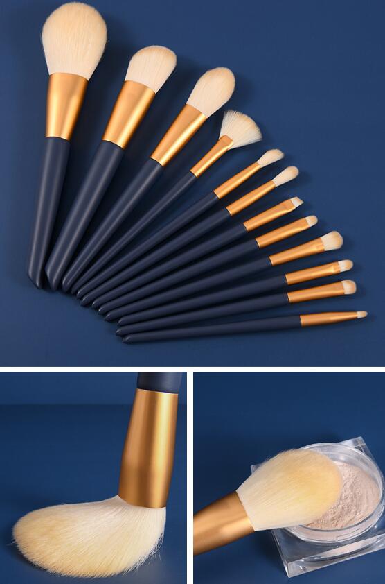 12PCS Natural Hair Makeup Brushes-Makeup Brushes-UNIQSO UK