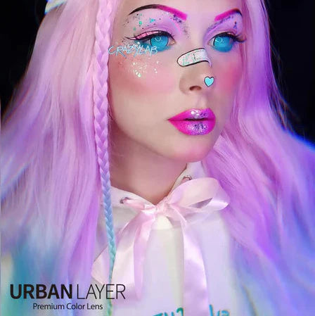 Sweety Mini Sclera Cyan Mesh Rim (1 lens/pack)-Mini Sclera Contacts-UNIQSO UK