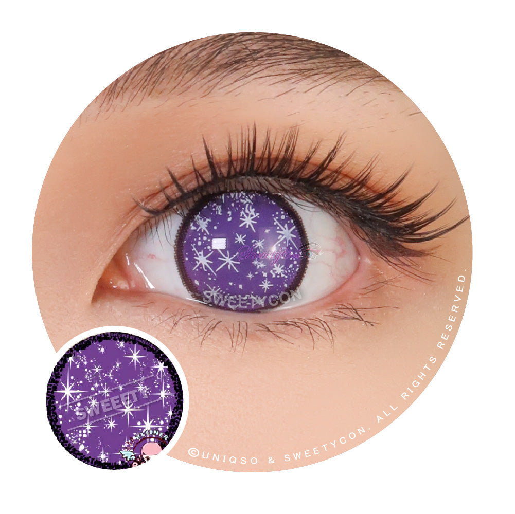 Anime Sparkle Violet V2 by KleinerPixel (1 lens/pack)-Colored Contacts-UNIQSO UK