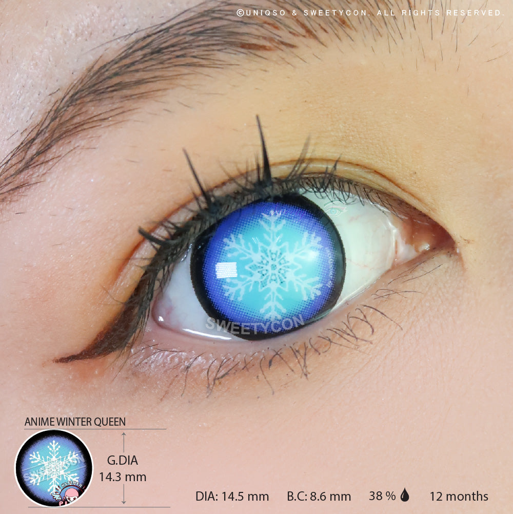 Anime Winter Queen by KleinerPixel (1 lens/pack)-Colored Contacts-UNIQSO UK