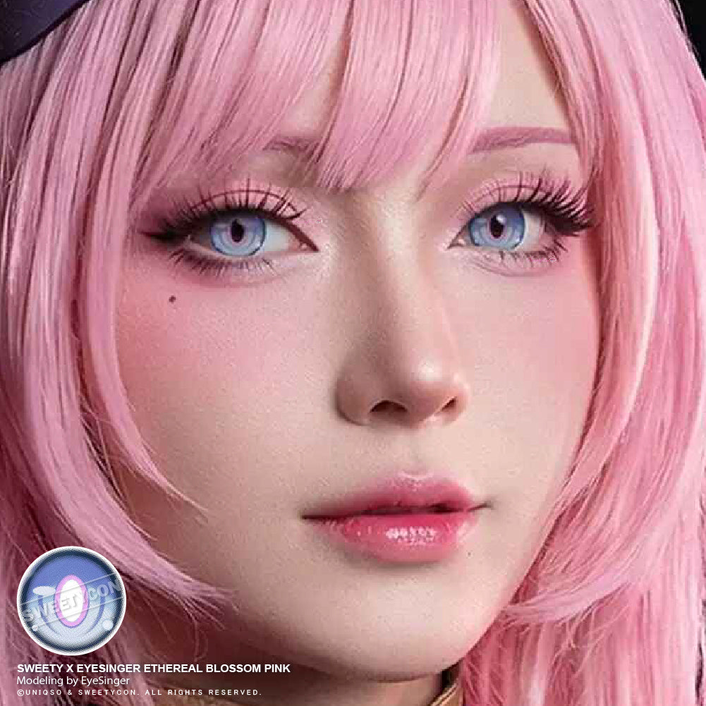 Sweety x Eyesinger Ethereal Blossom Pink (2 lenses/pack)-Colored Contacts-UNIQSO UK