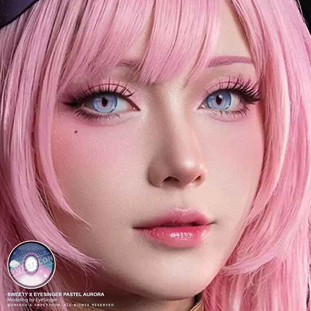 Sweety x Eyesinger Pastel Aurora (2 lenses/pack)-Colored Contacts-UNIQSO UK
