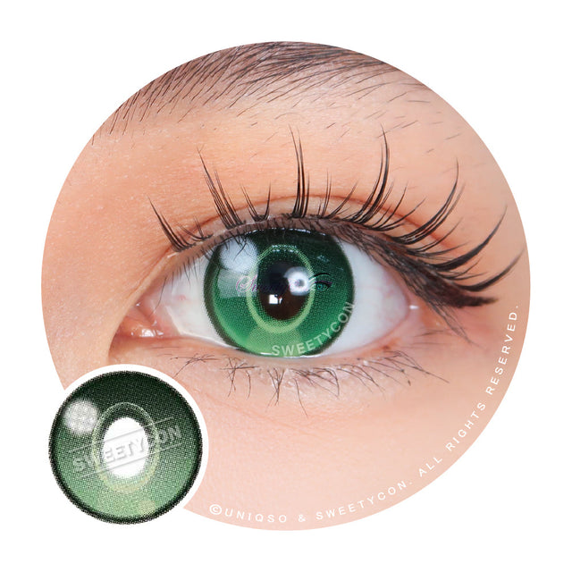 Sweety x Eyesinger Emerald Halo (2 lenses/pack)-Colored Contacts-UNIQSO UK