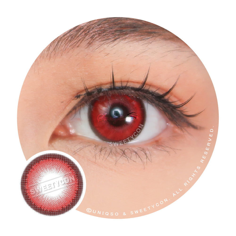Sweety Halo Red (1 lens/pack)-Colored Contacts-UNIQSO UK