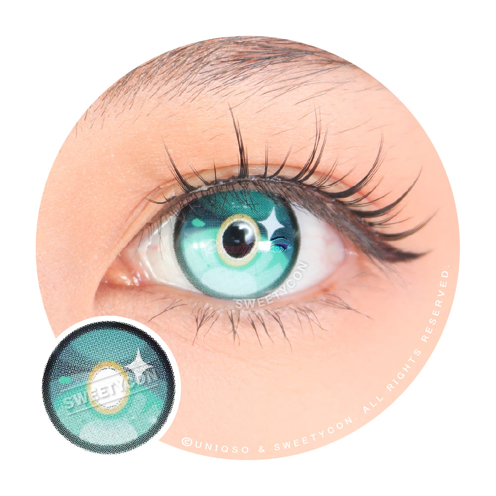 Sweety x Eyesinger Aqua Gemstone (2 lenses/pack)-Colored Contacts-UNIQSO UK