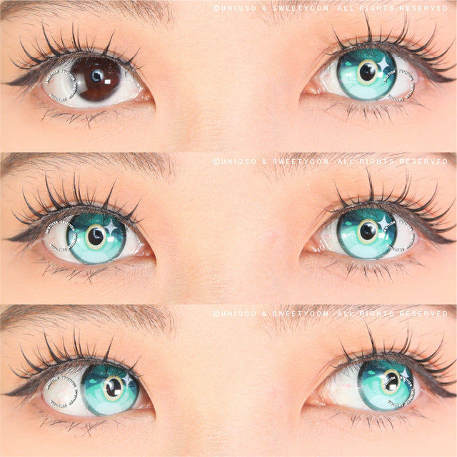 Sweety x Eyesinger Aqua Gemstone (2 lenses/pack)-Colored Contacts-UNIQSO UK