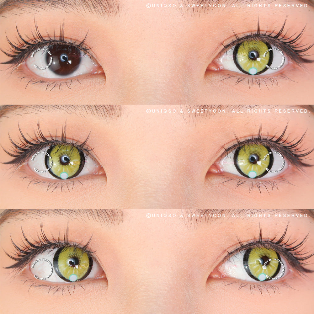 Sweety x Eyesinger Neon Eclipse Yellow (2 lenses/pack)-Colored Contacts-UNIQSO UK