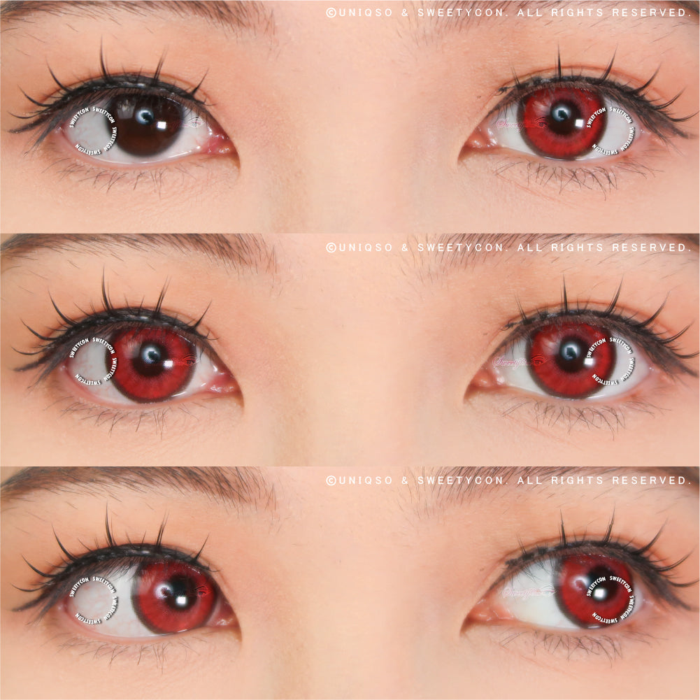 Sweety Halo Red (1 lens/pack)-Colored Contacts-UNIQSO UK