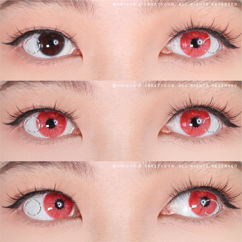 Sweety Crazy Lollipop Red (1 lens/pack)-Colored Contacts-UNIQSO