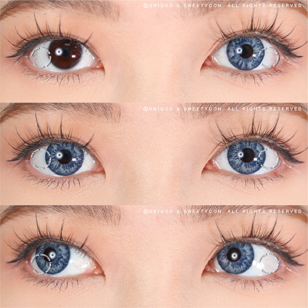 Sweety Blossom Blue Margarita (1 lens/pack)-Colored Contacts-UNIQSO