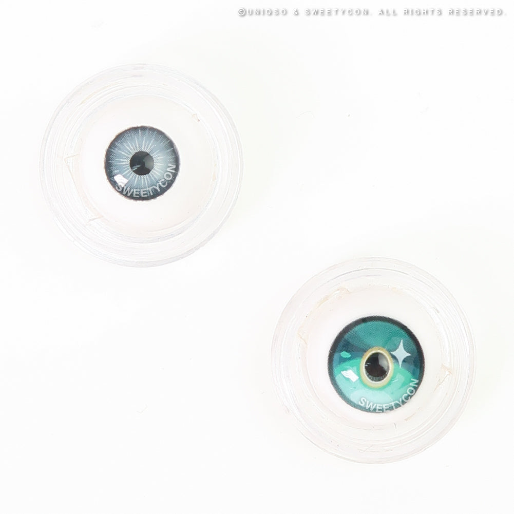 Sweety x Eyesinger Aqua Gemstone (2 lenses/pack)-Colored Contacts-UNIQSO UK