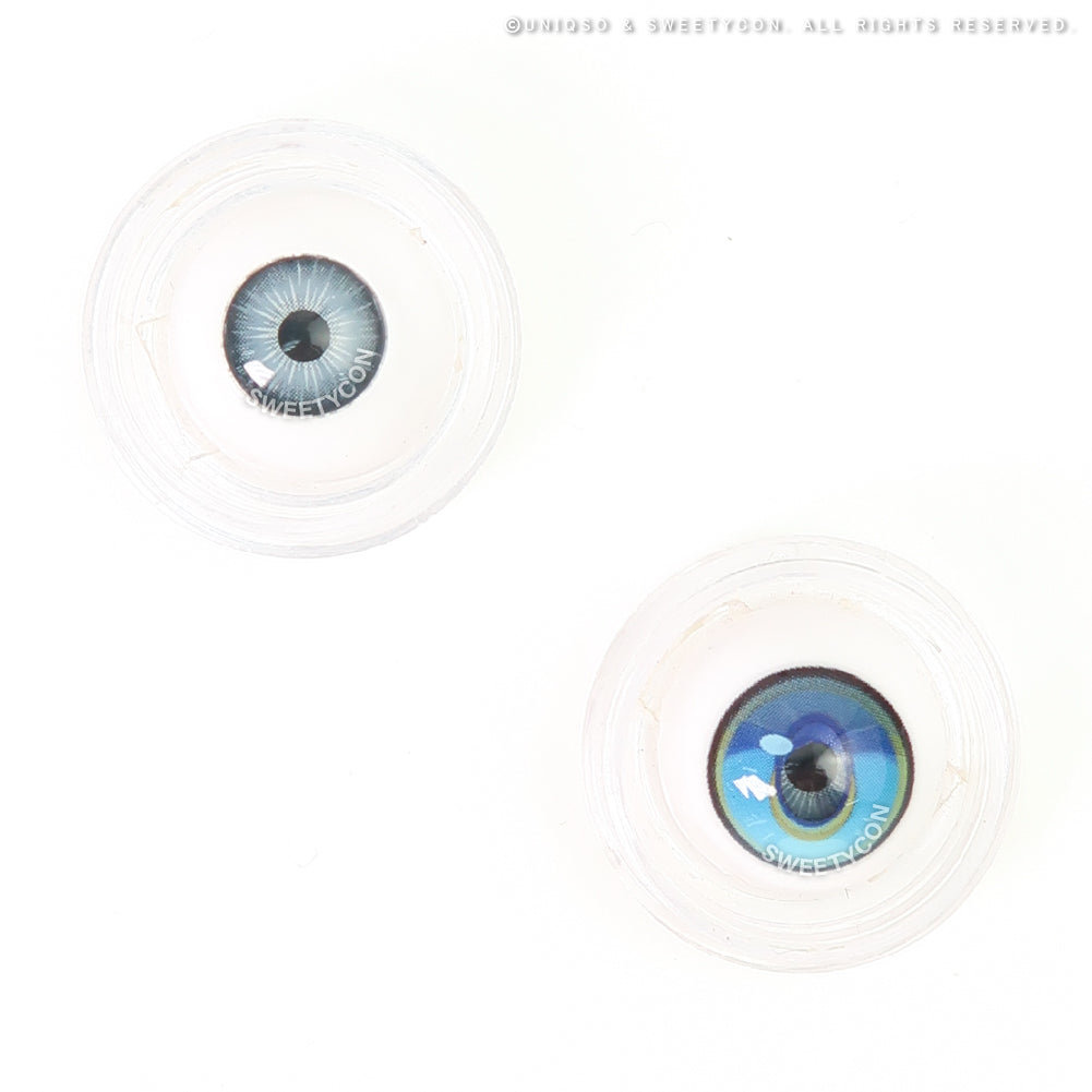Sweety x Eyesinger Crystal Diamond Aqua (2 lenses/pack)-Colored Contacts-UNIQSO UK
