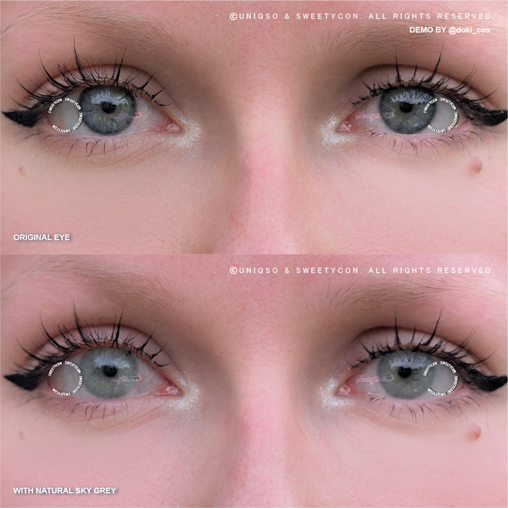 Sweety Super Natural Sky Grey (1 lens/pack)-Colored Contacts-UNIQSO UK