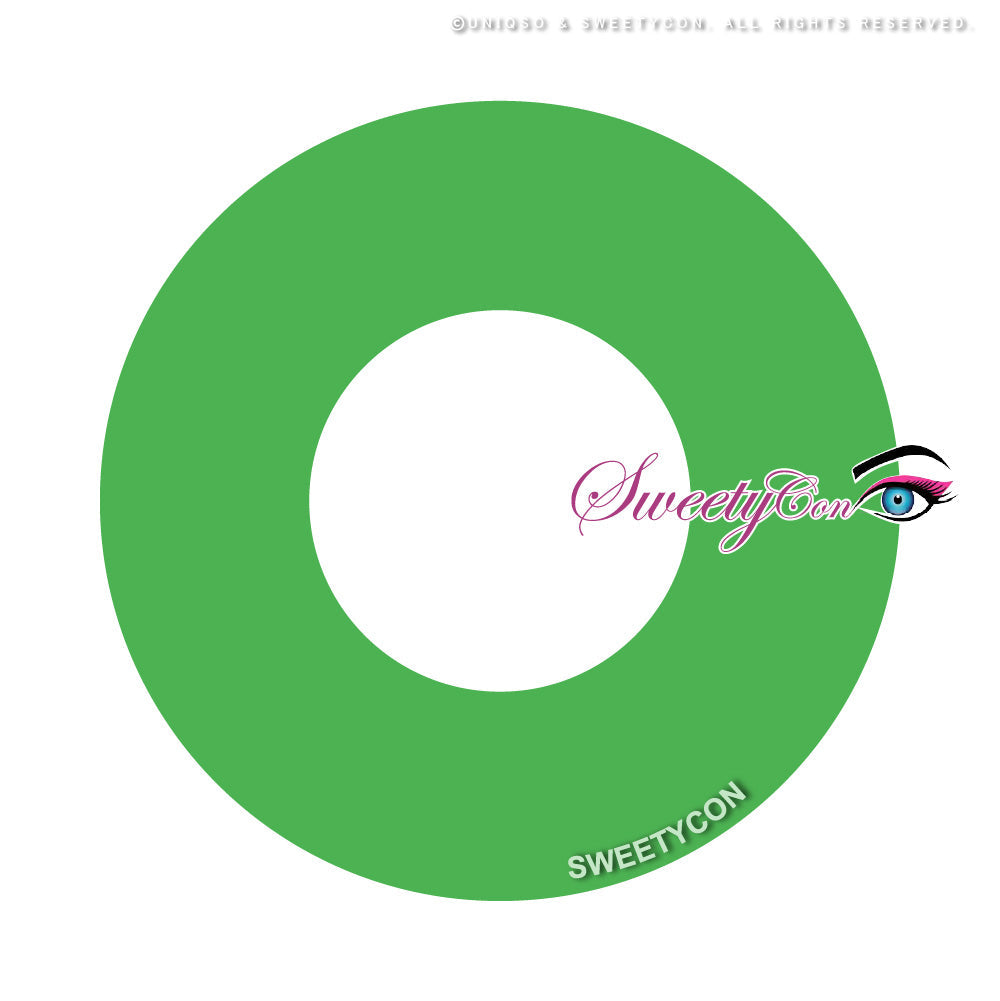 Sweety Crazy Solid Dark Green (1 lens/pack)-Crazy Contacts-UNIQSO