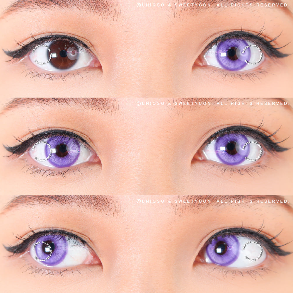 1 Day Sweety Star Tears Blue Violet (2 or 10 lenses/pack)-Colored Contacts-UNIQSO