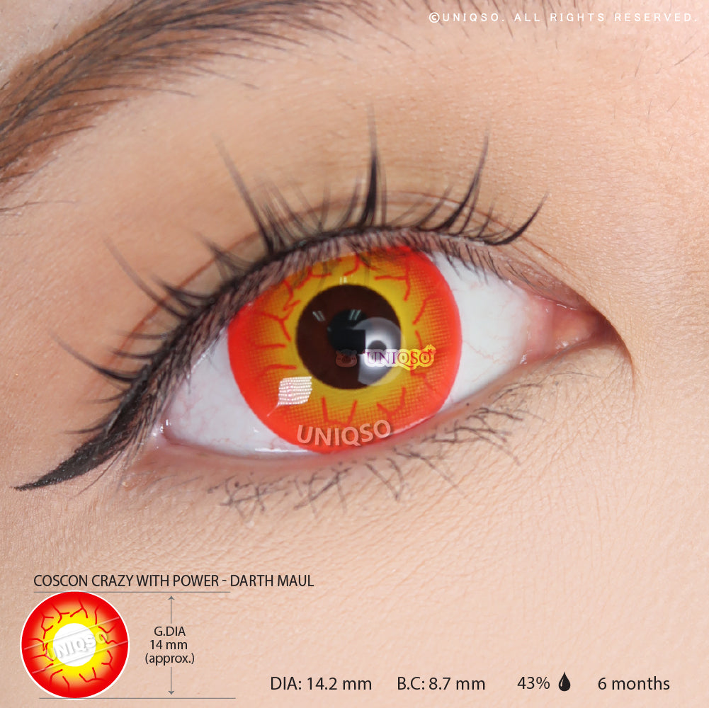 Coscon Crazy with Power - Darth Maul (1 lens/pack)-Crazy Contacts-UNIQSO UK
