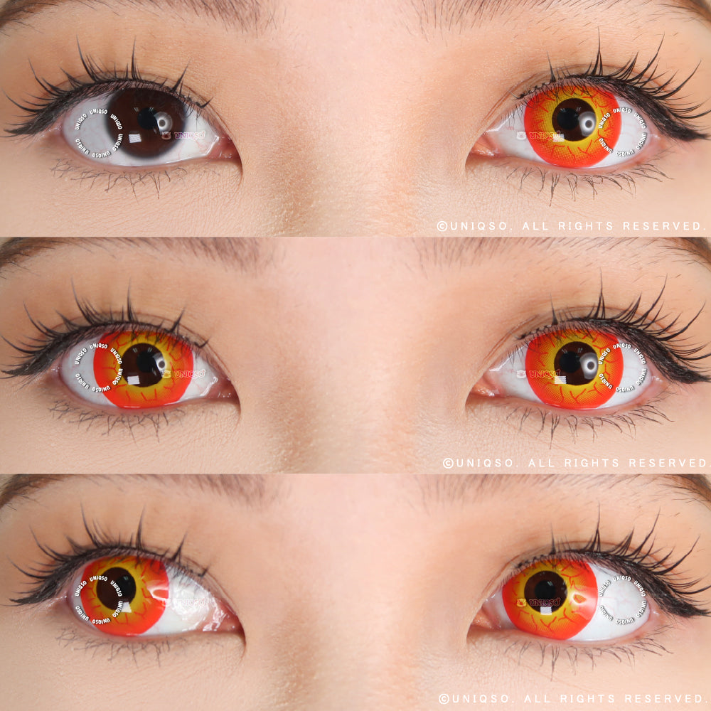 Coscon Crazy with Power - Inferno Crack (1 lens/pack)-Crazy Contacts-UNIQSO UK
