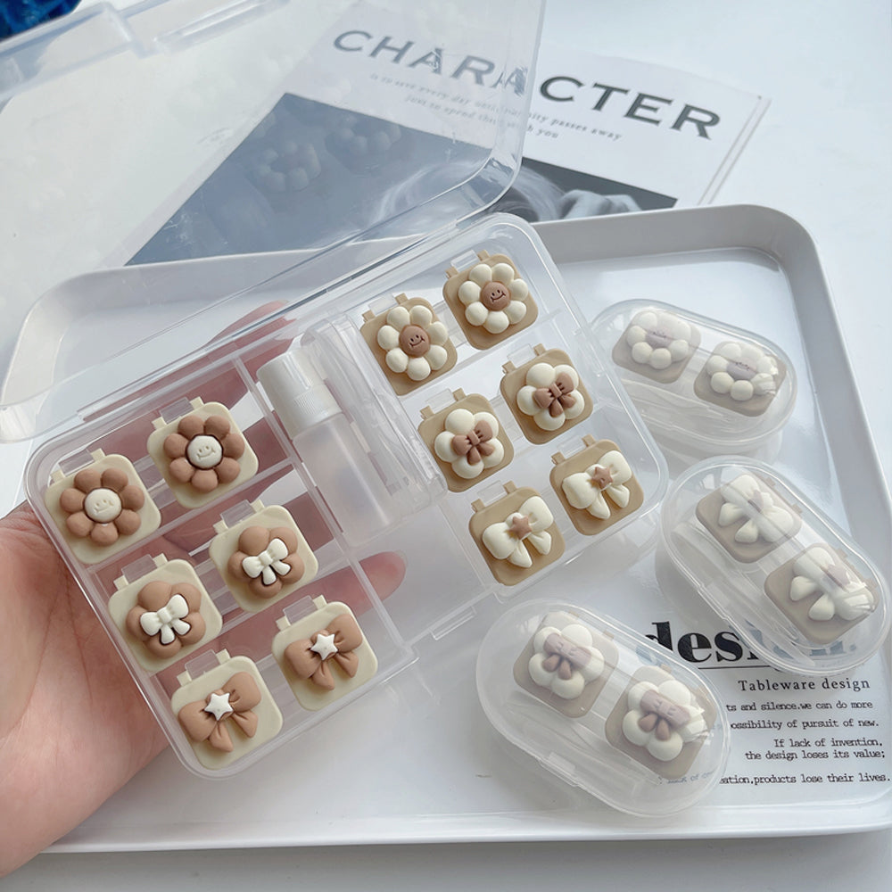Cute 3D Contact Lens Case Travel Kit (6 Pairs)-Lens Case-UNIQSO UK