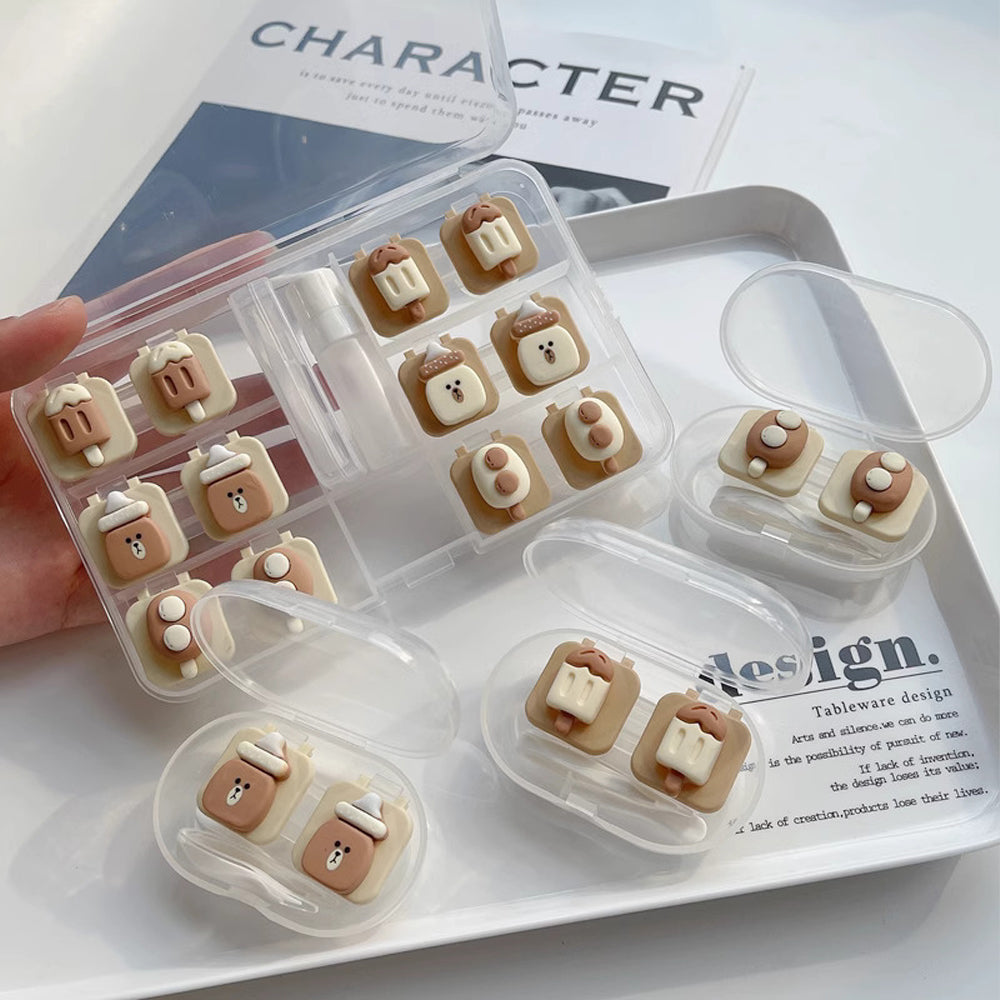 Cute 3D Contact Lens Case Travel Kit (6 Pairs)-Lens Case-UNIQSO UK