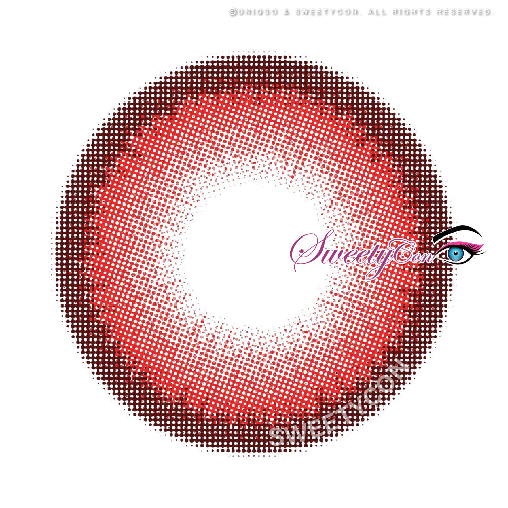Sweety Halo Red (1 lens/pack)-Colored Contacts-UNIQSO UK