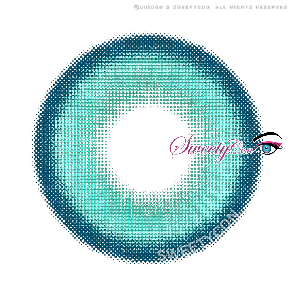 Sweety Halo Turquoise (1 lens/pack)-Colored Contacts-UNIQSO