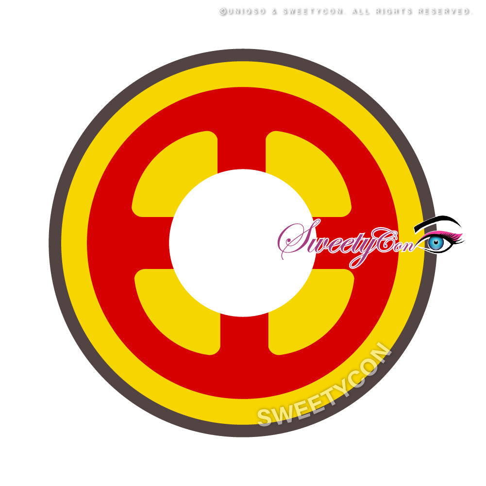 Kazzue Crazy Red Cross (1 lens/pack)-Colored Contacts-UNIQSO