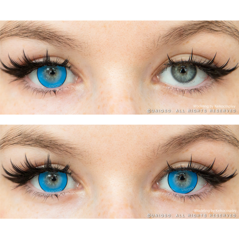 Kazzue Intense Pop Blue (1 lens/pack)-Colored Contacts-UNIQSO UK