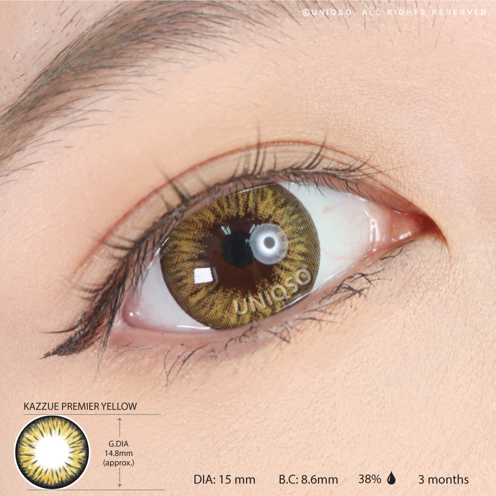 Kazzue Premier Yellow (1 lens/pack)-Colored Contacts-UNIQSO UK