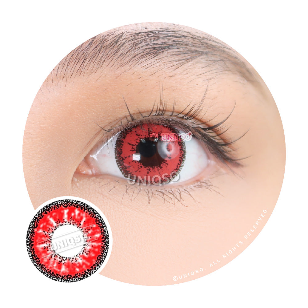 Kazzue Vivid Brilliant Red (1 lens/pack)-Colored Contacts-UNIQSO UK