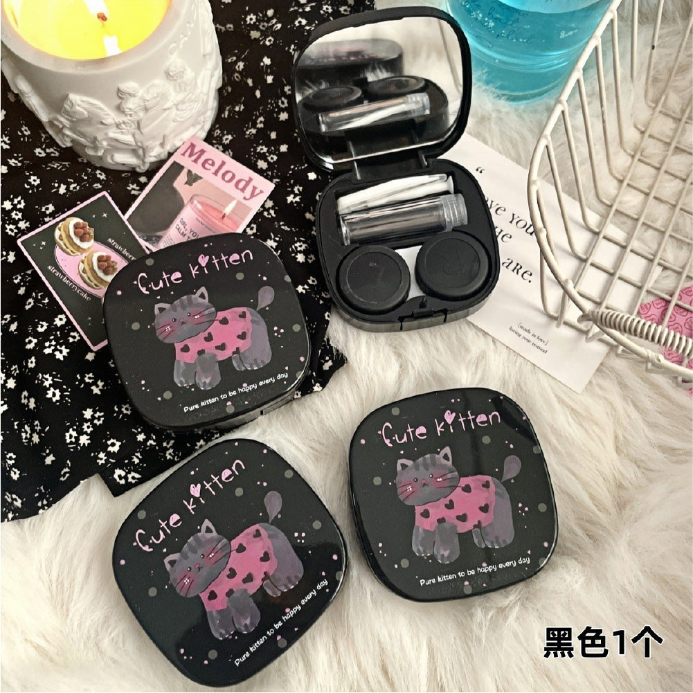 Lens Case Travel Kit - Happy Cute Kitten-Lens Case-UNIQSO UK
