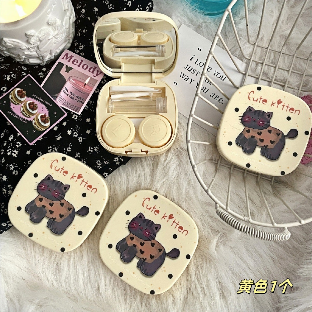 Lens Case Travel Kit - Happy Cute Kitten-Lens Case-UNIQSO UK
