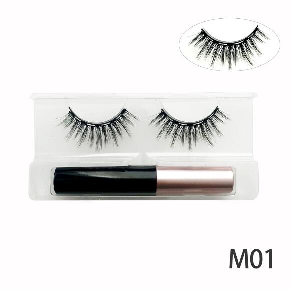 Natural Long Faux Mink Magnetic Eyelashes With Eyeliner-Magnetic Eyelash-UNIQSO UK