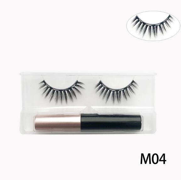 Natural Long Faux Mink Magnetic Eyelashes With Eyeliner-Magnetic Eyelash-UNIQSO UK