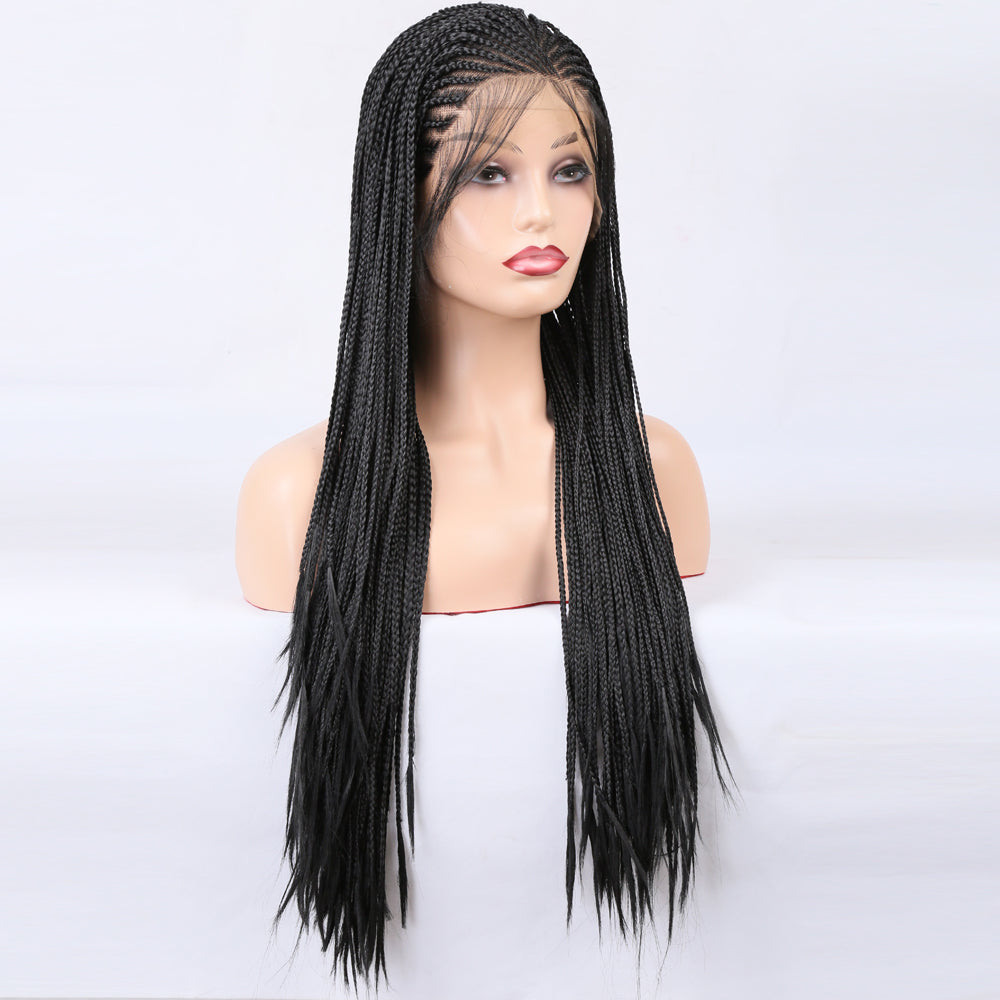 Premium Wig - Elvira Front Lace Long Braided Wigs-Lace Front Wig-UNIQSO UK