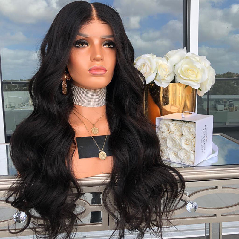 Premium Wig - Mid-Section Long Curly Big Wave Fluffy Lace Front-Lace Front Wig-UNIQSO UK