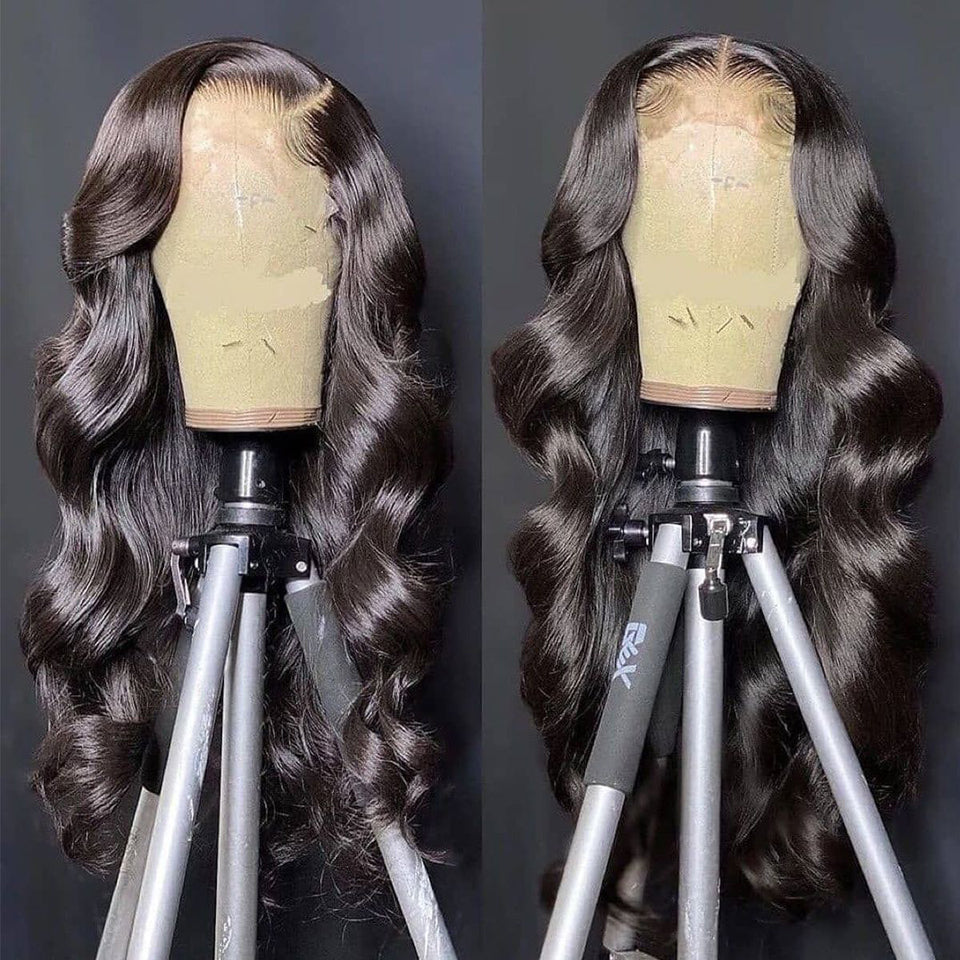 Premium Wig - Ravishing Butterfly Long Wave Black Brown Lace Front-Lace Front Wig-UNIQSO UK