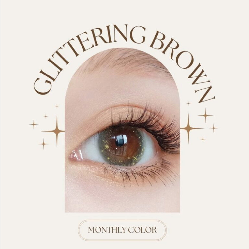 SEED Monthly Color Lens UV - Glittering Brown-Colored Contacts-UNIQSO UK