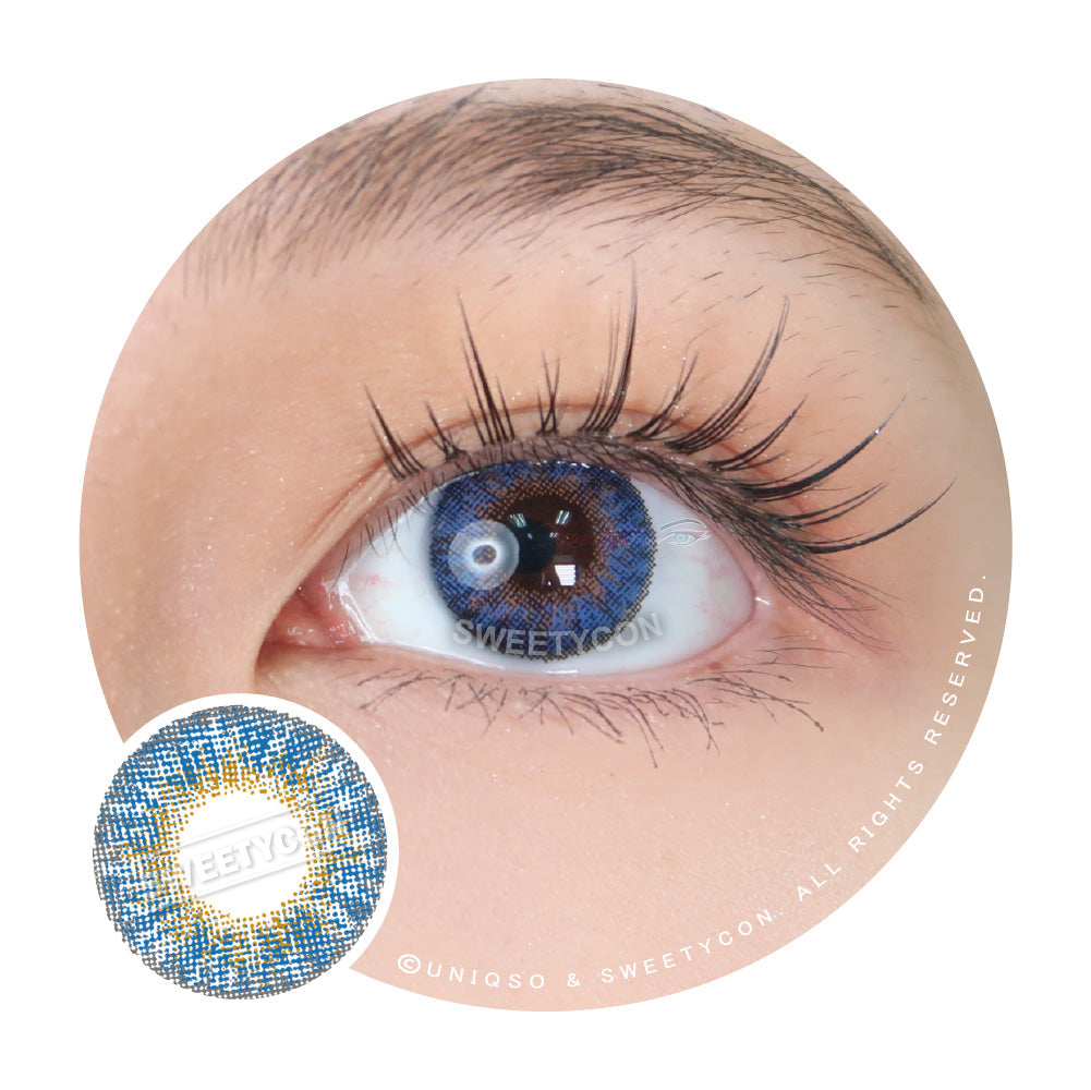 Sweety 3 Tones Blue (1 lens/pack)-Colored Contacts-UNIQSO UK
