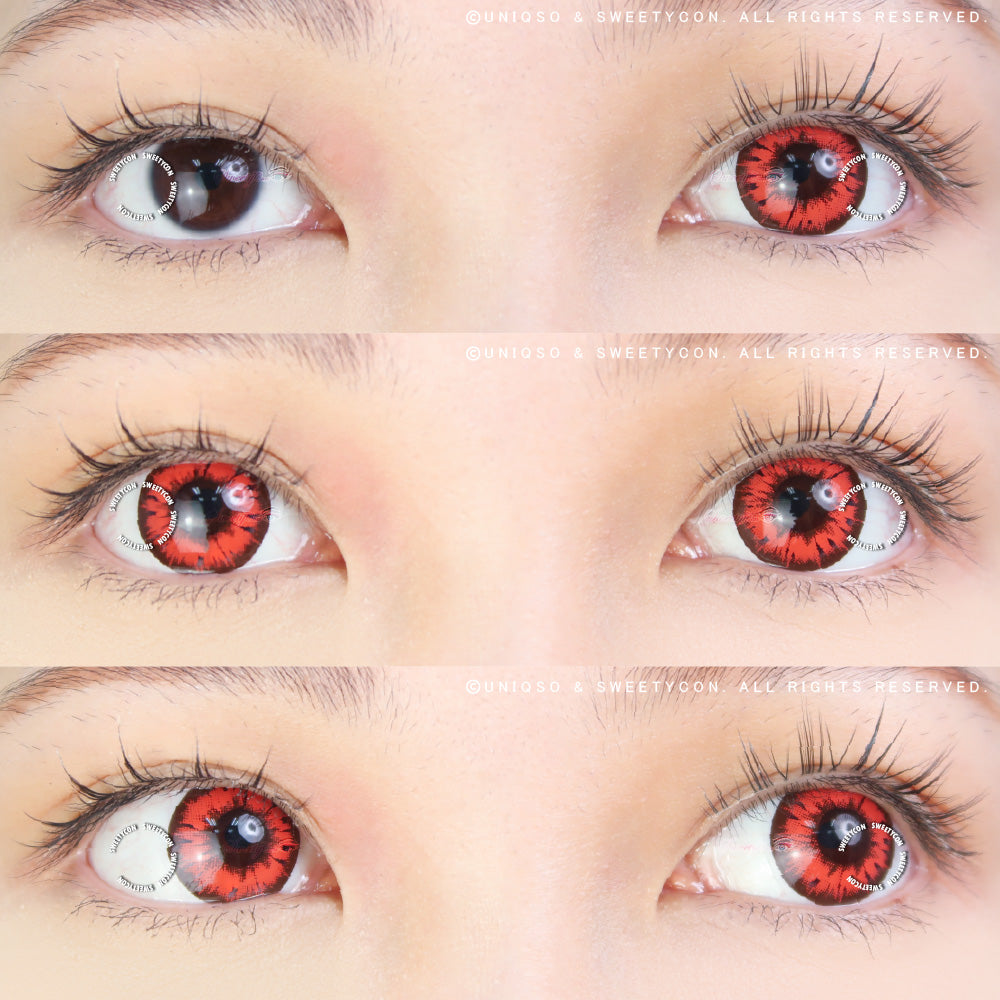 Sweety Akaten Red (1 lens/pack)-Colored Contacts-UNIQSO UK