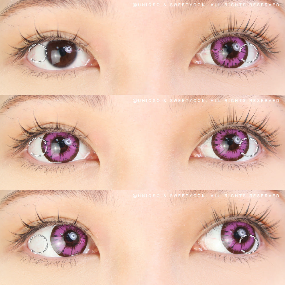 Sweety Akaten Violet (1 lens/pack)-Colored Contacts-UNIQSO UK