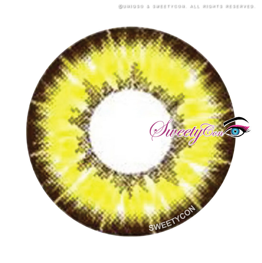 Sweety Akaten Yellow (1 lens/pack)-Colored Contacts-UNIQSO UK