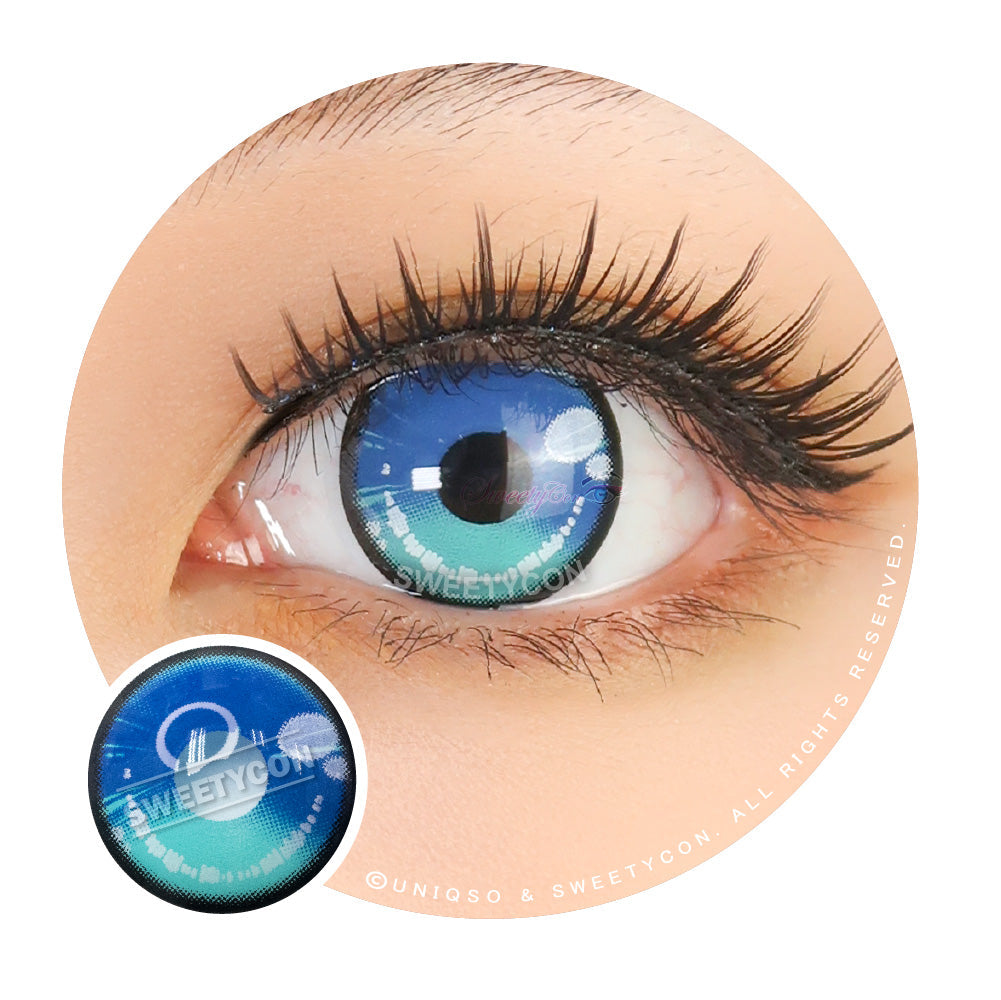 Sweety Anime 2 Cyan Turquoise (1 lens/pack)-Colored Contacts-UNIQSO UK