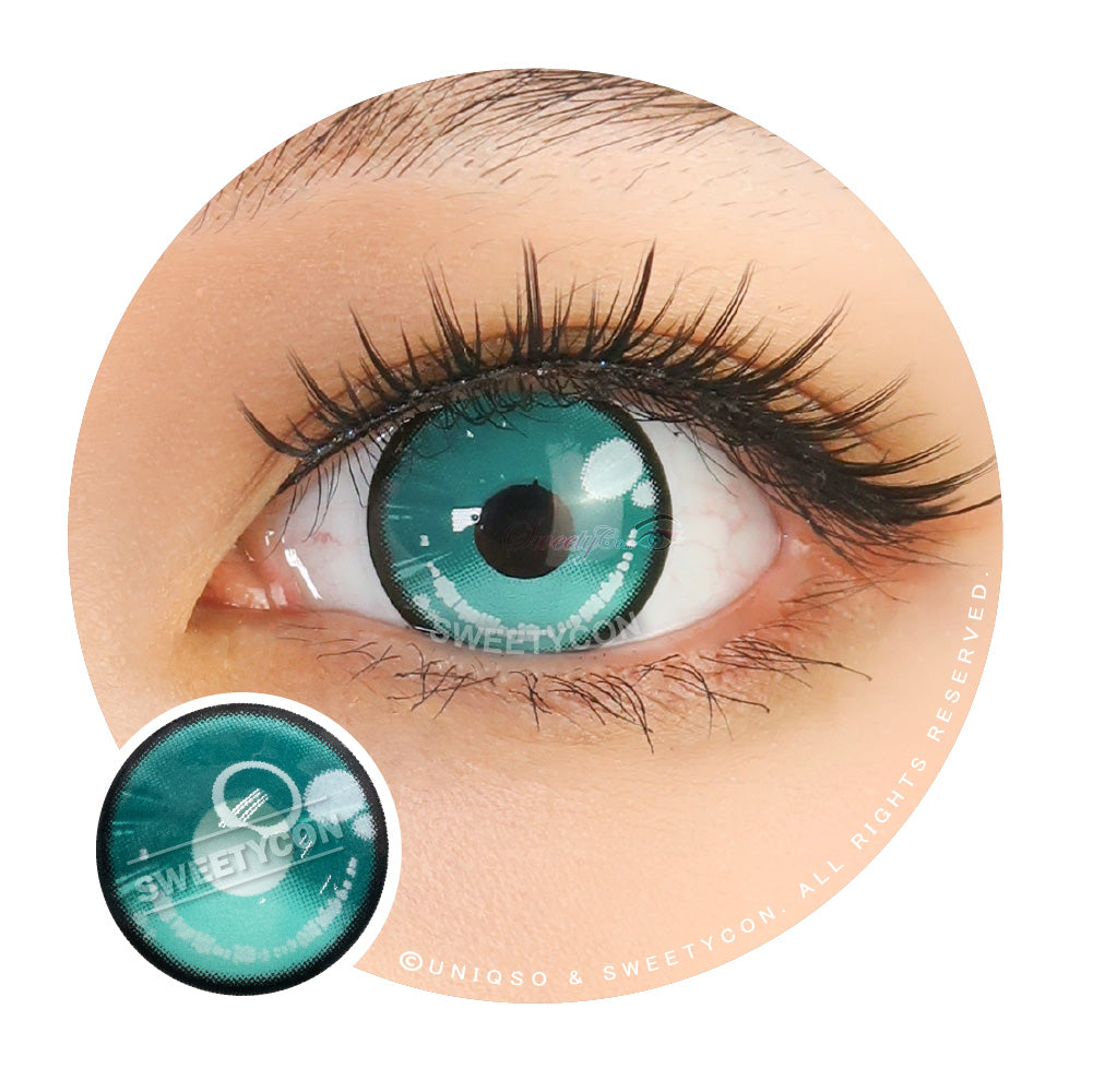 Sweety Anime 2 Teal Green (1 lens/pack)-Colored Contacts-UNIQSO UK
