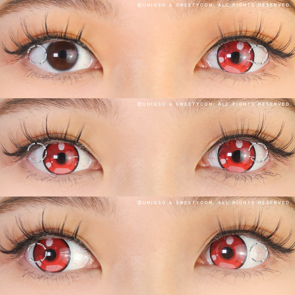 Sweety Anime 3 Red (1 lens/pack)-Colored Contacts-UNIQSO UK