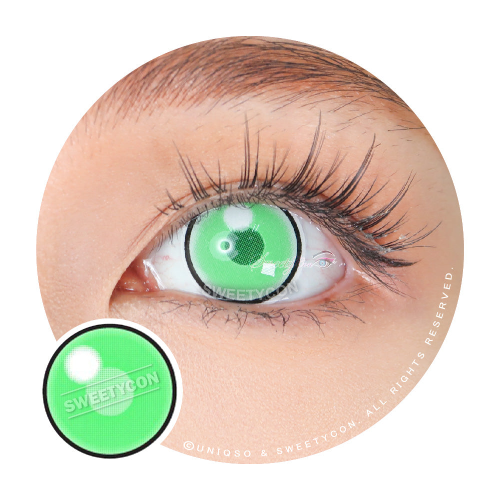 Sweety Anime Cloud Rim Green (1 lens/pack)-Colored Contacts-UNIQSO UK