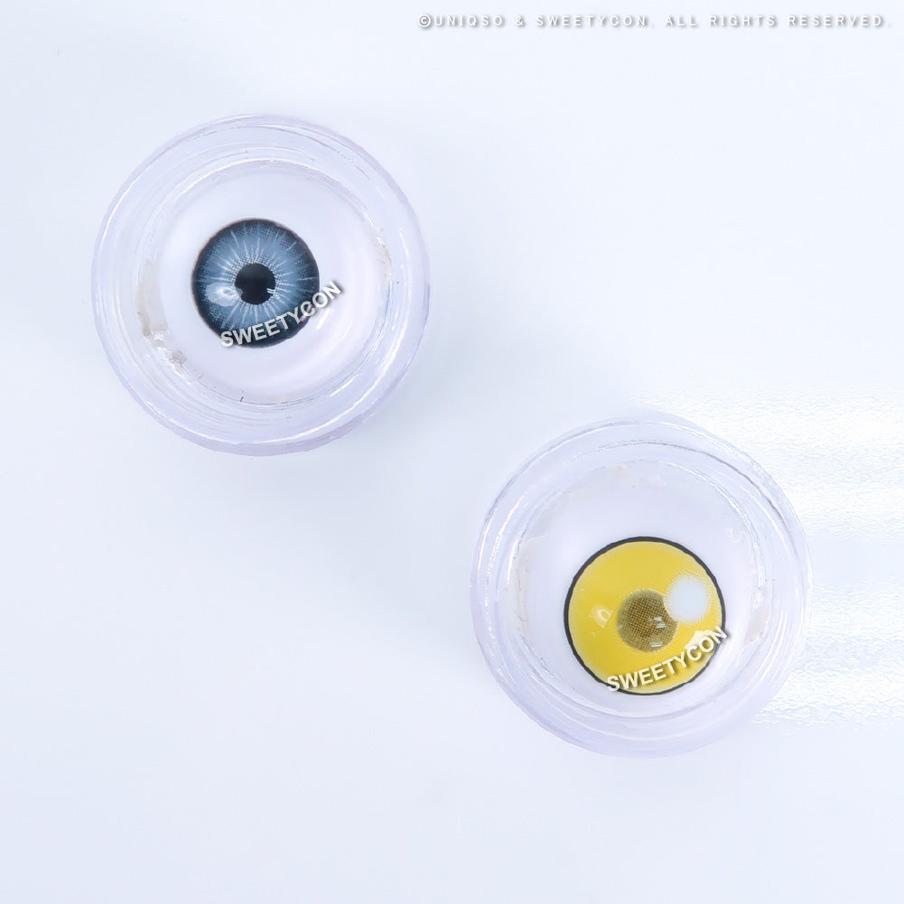 Sweety Anime Cloud Rim Yellow (1 lens/pack)-Colored Contacts-UNIQSO UK
