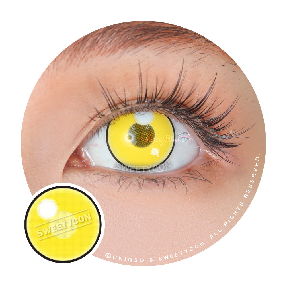 Sweety Anime Cloud Rim Yellow (1 lens/pack)-Colored Contacts-UNIQSO UK